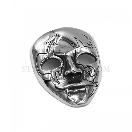 Clown Mask Stainless Steel Necklace Pendant Men Jewelry Hip-hop Pendant SWP0556