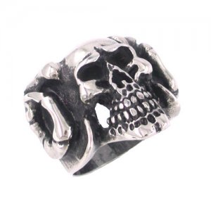 Stainless Steel Jewelry Ring Skull Ring Mens Ring SWR0108