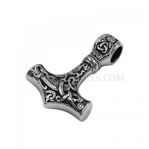 Norse Viking Axe Biker Pendant Thor Hammer Pendant Stainless Steel Jewelry Celtic Knot Biker Men Pendant Wholesale SWP0494