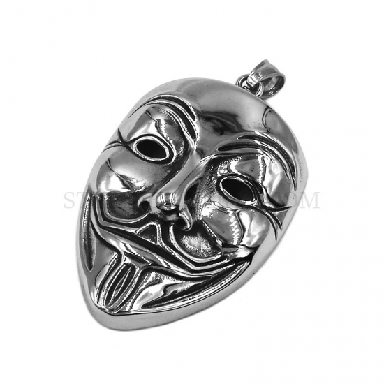 V For Vendetta V Mask Men Pendant Biker Skull Fashion Jewelry Pendant Stainless Steel Jewelry SWP0526 - Click Image to Close