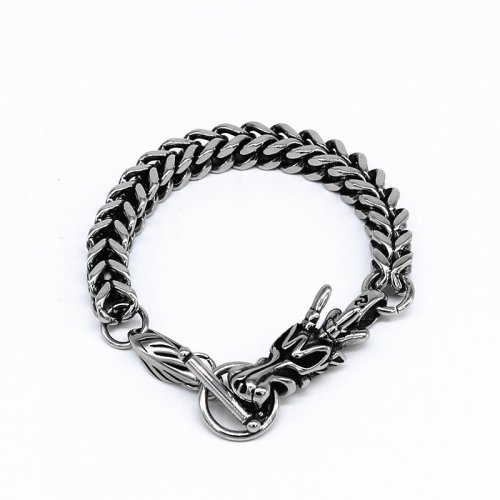 Animal Dragon Bracelet Stainless Steel Jewelry Bracelet Animal Jewelry Bracelet Biker Bracelet SJB0386