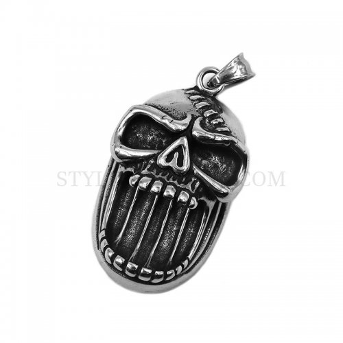 Vintage Gothic Skull Pendant Stainless Steel Skull Pendant Biker Skull Pendant SWP0527