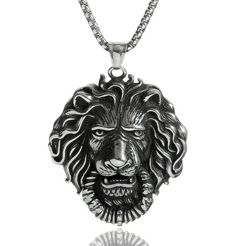 Lion Head Pendant Stainless Steel Animal Pendant Fashion Jewelry Pendant Biker Pendant SWP0681