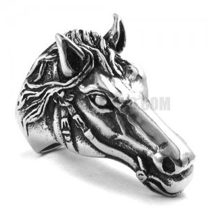 Stainless steel jewelry ring horse head ring SWR0141