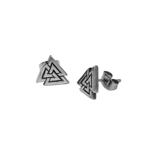 Norse Viking Rune Biker Earring Stainless Steel Jewelry Odin's Rune Celtic Knot Christmas Gift SJE370219