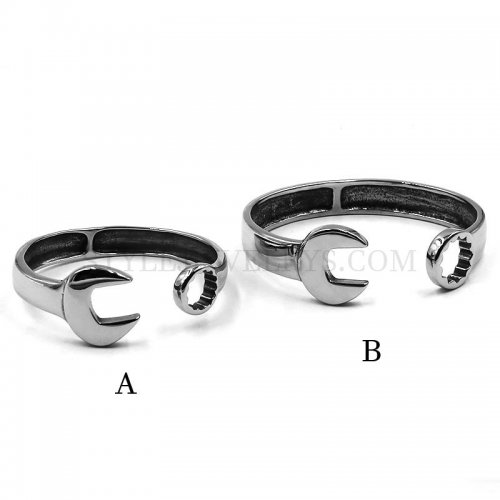 Silver Spanner Cuff Bracelet Stainless Steel Jewelry Spanner Biker Bangle Wholesale SJB0356