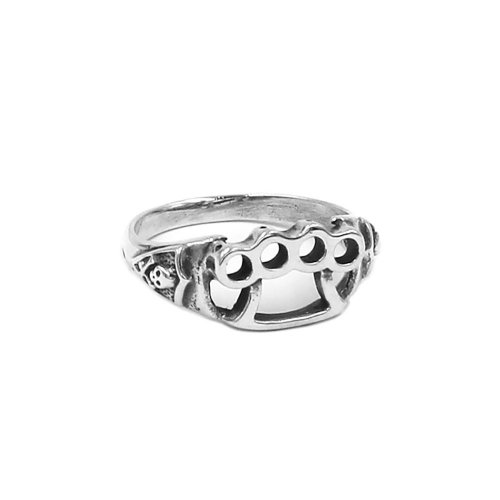 Fashion S925 Sterling Silver Knuckles Boxing Glove Skull Biker Ring Classic Motor Biker Men Women Finger Ring SWR0950