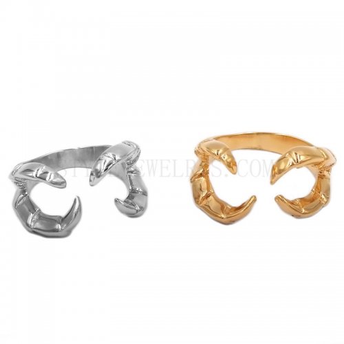 Crab Claws Ring Stainless Steel Ring Silver Gold Fashion Punk Scorpion Claws Biker Ring SWR0829