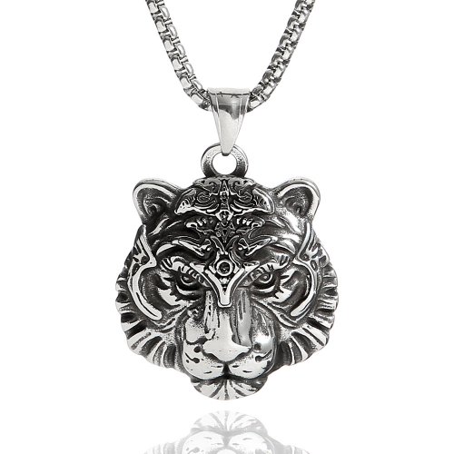 Tiger Head Pendant Stainless Steel Animal Pendant SWP0680