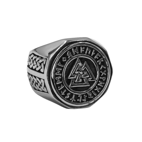 Norse Viking Biker Ring Celtic Knot Amulet Ring Stainless Steel Jewelry Odin Symbol Motor Biker Ring SWR1027