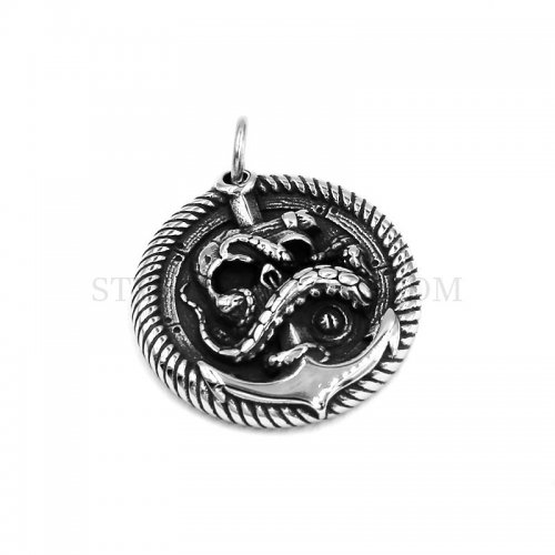 Anchor Skull Pendant Stainless Steel Skull Jewelry Pendant Biker Skull Pendant SWP0561