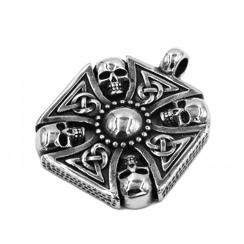 Celtic Knot Cross Skull Pendant Stainless Steel Cross Skull Pendant SWP0460