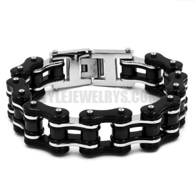 Stainless Steel Jewelry Bracelet 23cm Length Cowboy Curb Bracelet w ...