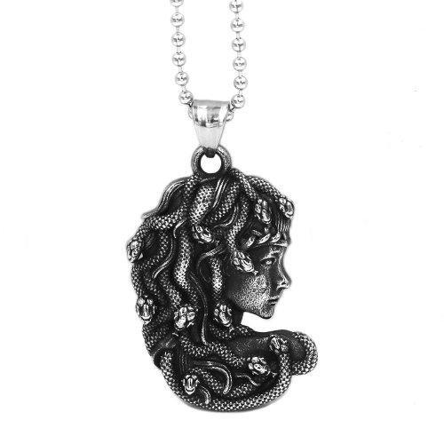 Snake Lady Pendant Stainless Steel Fashion Pendant Biker Pendant SWP0635