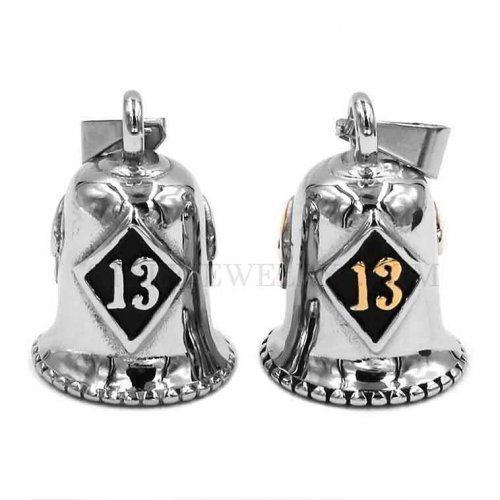 13 Motor Biker Bell Pendant Stainless Steel Silver Gold Skull Biker Men Pendant SWP0508