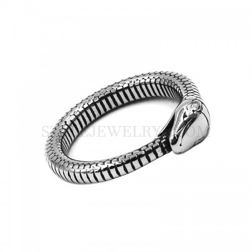 Exquisite Snake Ring Stainless Steel Jewelry Fashion Snake Animal Biker Men Women Girls Ring SWR0916