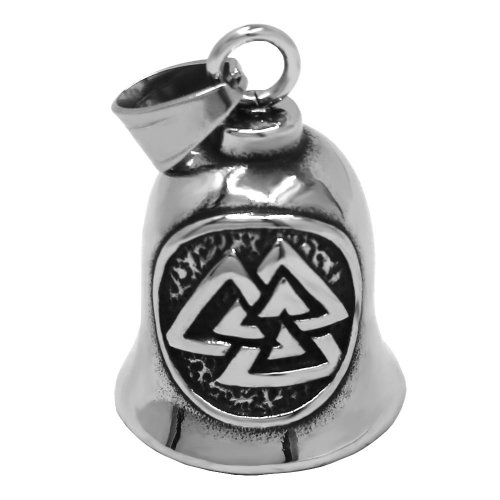 Norse Viking Rune Biker Bell Pendant Stainless Steel Jewelry Odin's Rune Celtic Knot Christmas Gift SWP0701