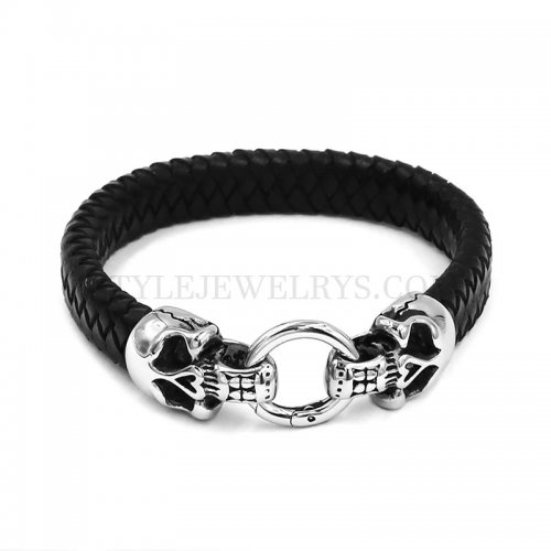 Vintage Gothic Skull Bracelet Bangle Stainless Steel Jewelry Skull Biker Bangle Men Bracelet SJB0357