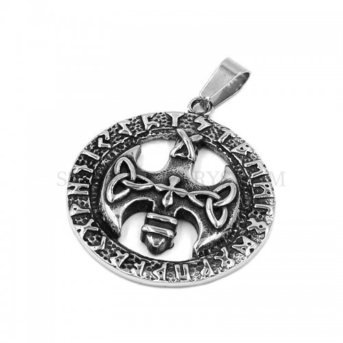 Norse Viking Pendant Celtic Knot Cross Amulet Pendant Stainless Steel Jewelry Claddagh Biker Pendant SWP0500