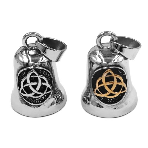 Biker Bell Pendant Stainless Steel Tribal Norse Viking Rune Pendant Celtic Knot Pendant SWP0630