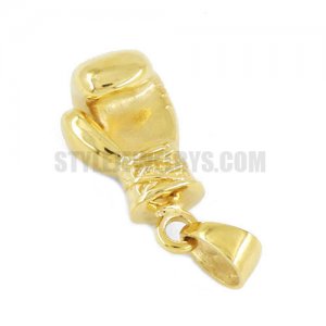 Stainless Steel Gold Boxing Gloves Pendant SWP0350G