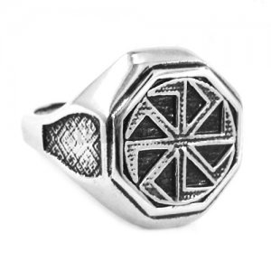 Slavic Perun Axe Antique Silver Stainless Steel Jewelry Axe Ring SWR0298