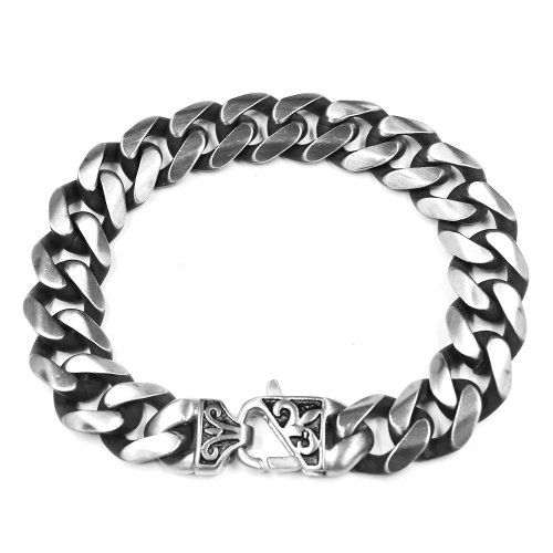 15mm Norse Viking Cuban Bracelet Stainless Steel Retro Personality Irises Cuban Link Chain Men Bracelet For Gift SJB0389