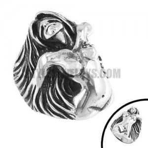 Stainless Steel Jewelry Ring Angel Goddess Biker Ring SWR0130