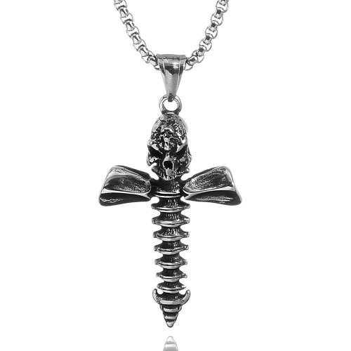 Gothic Skull Pendant Stainless Steel Pendant Biker Skull Pendant SWP0677