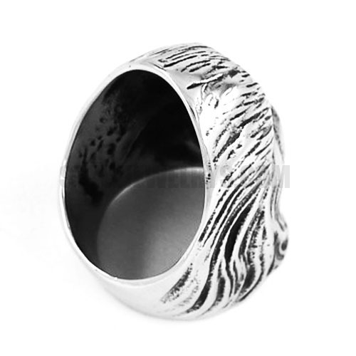 Stainless Steel Men Biker Rings Vintage Gothic Jewelry Silver Color ...